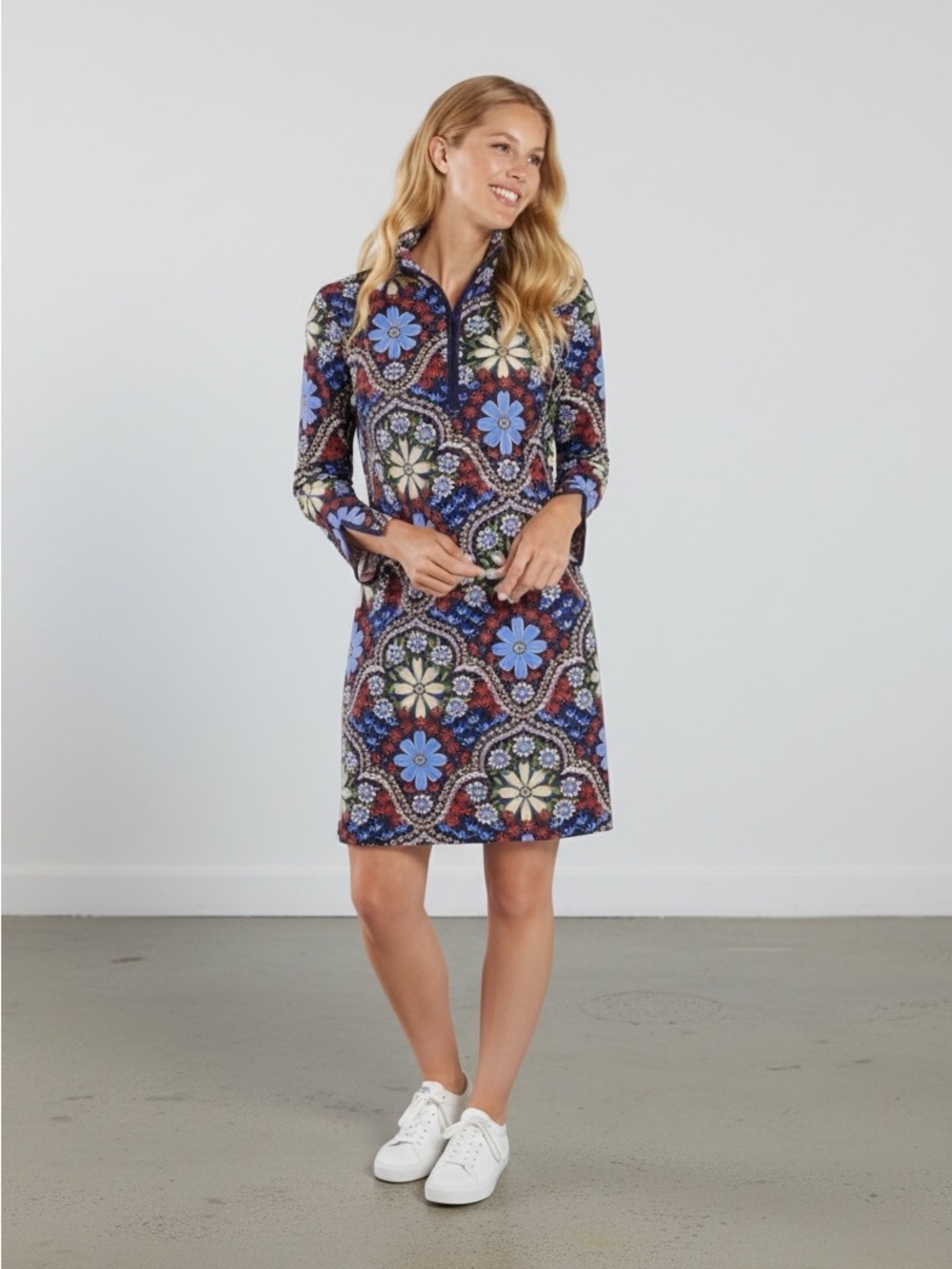 Jude Connally Anna Dress Retro Floral Print Size S